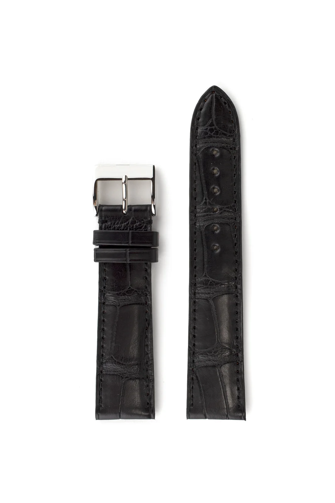 LIC Alligator Matt Black — pasek do zegarka